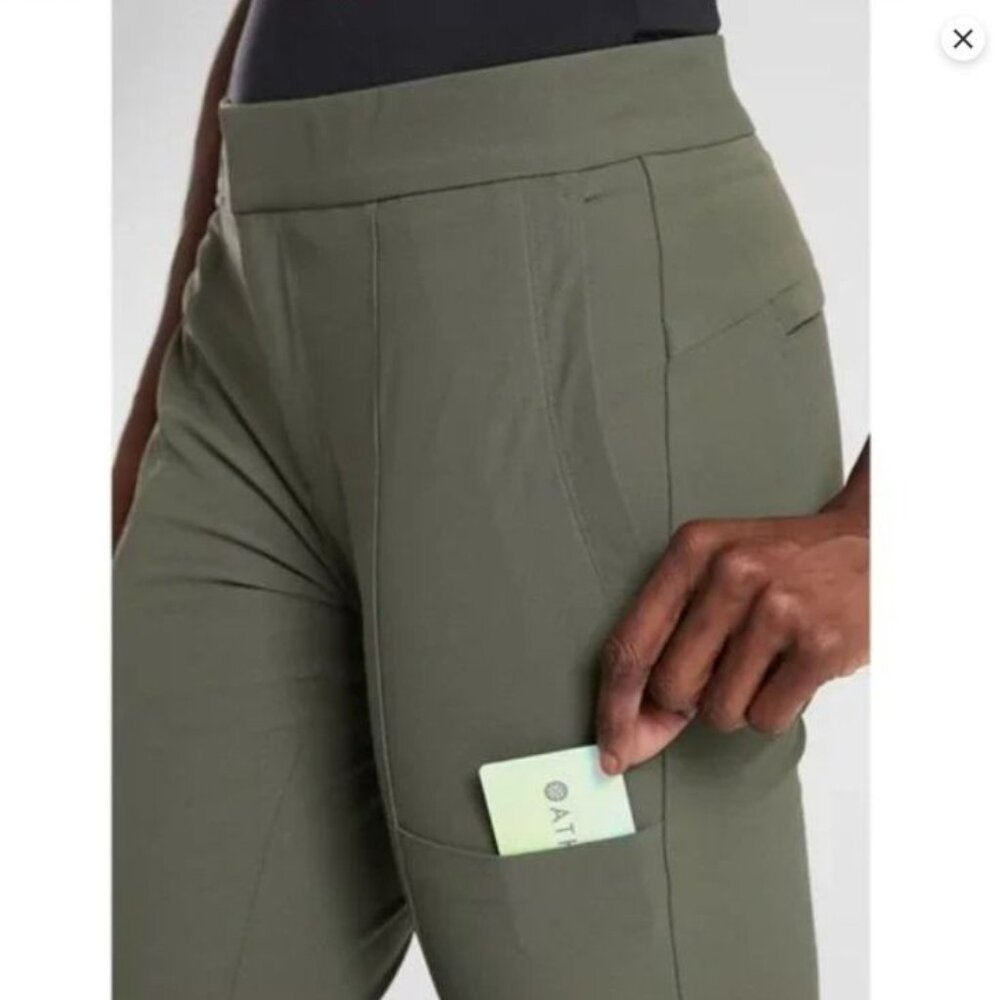 ATHLETA Wander Stash Skinny Pant Olive Green Size 4 - Picture 6 of 13